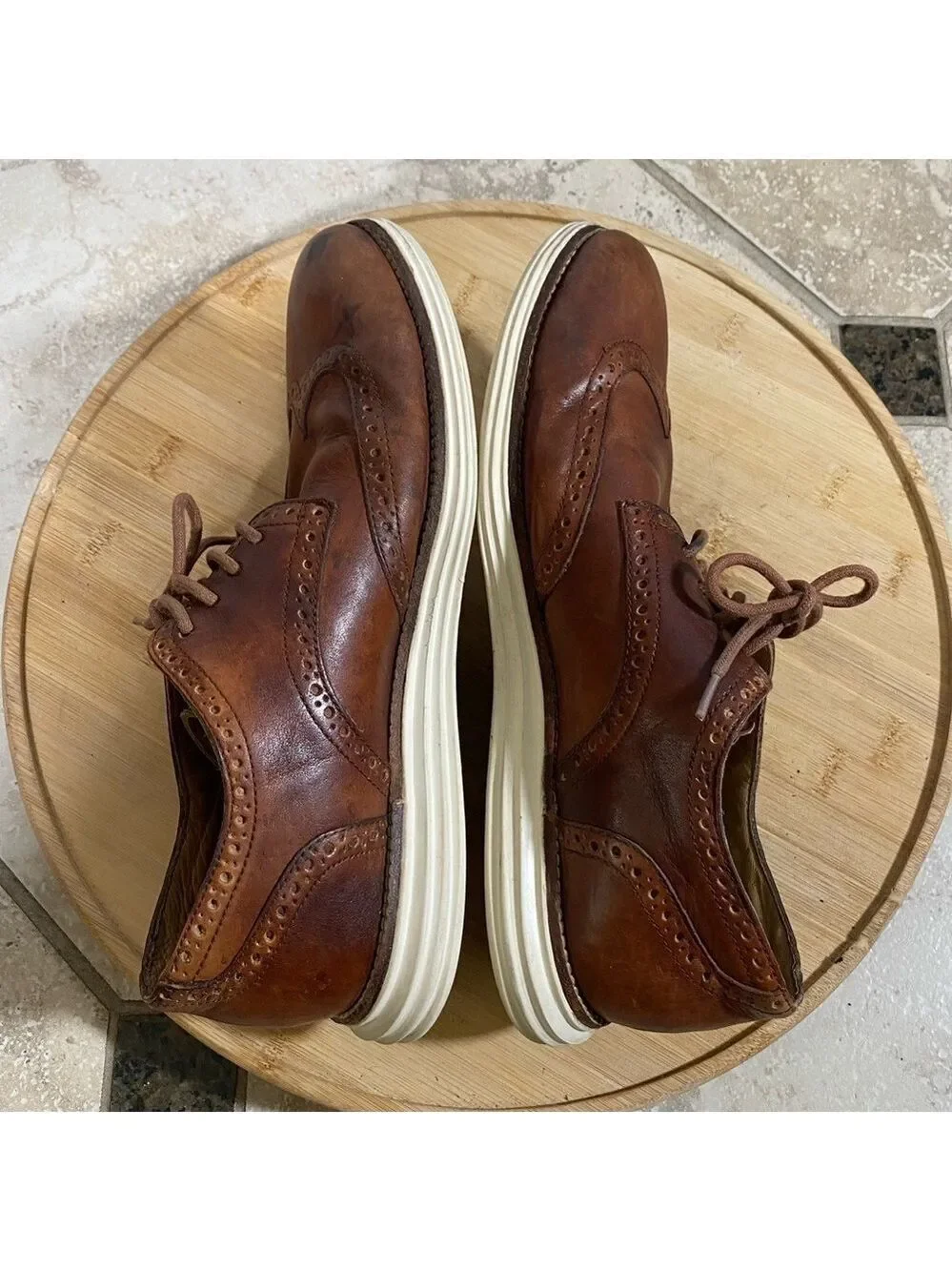 Cole Haan Lunarlon Men’s Original Wingtip Oxford Lunargrand 9M Leather
